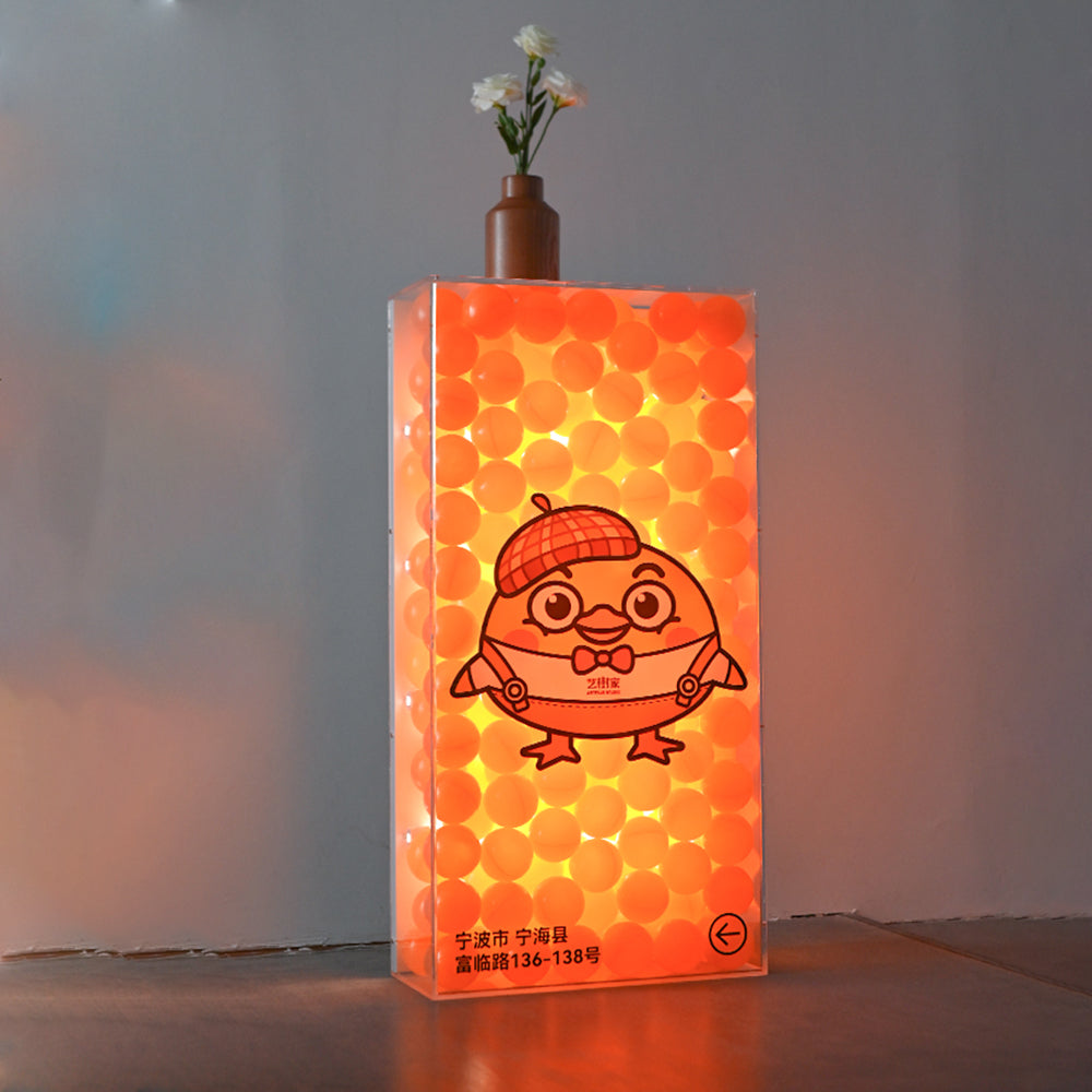 Custom Ocean Ball Transparent Acrylic Light Box Signage For Wall Decoration