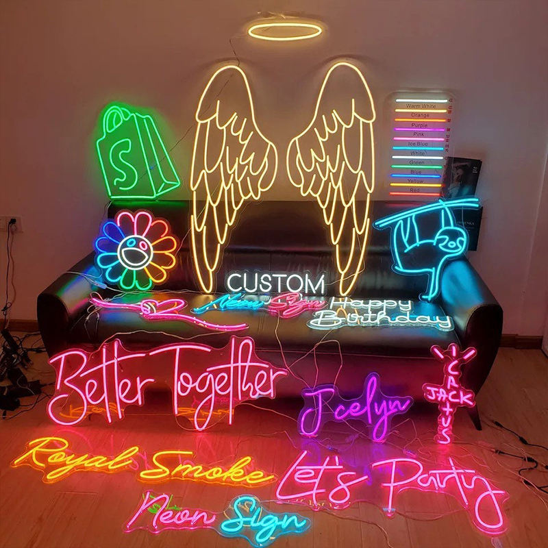 Customized good vibes neon sign for party decoration