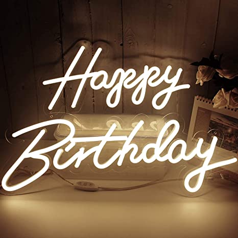 Customized happy birthday neon sign for party decoration