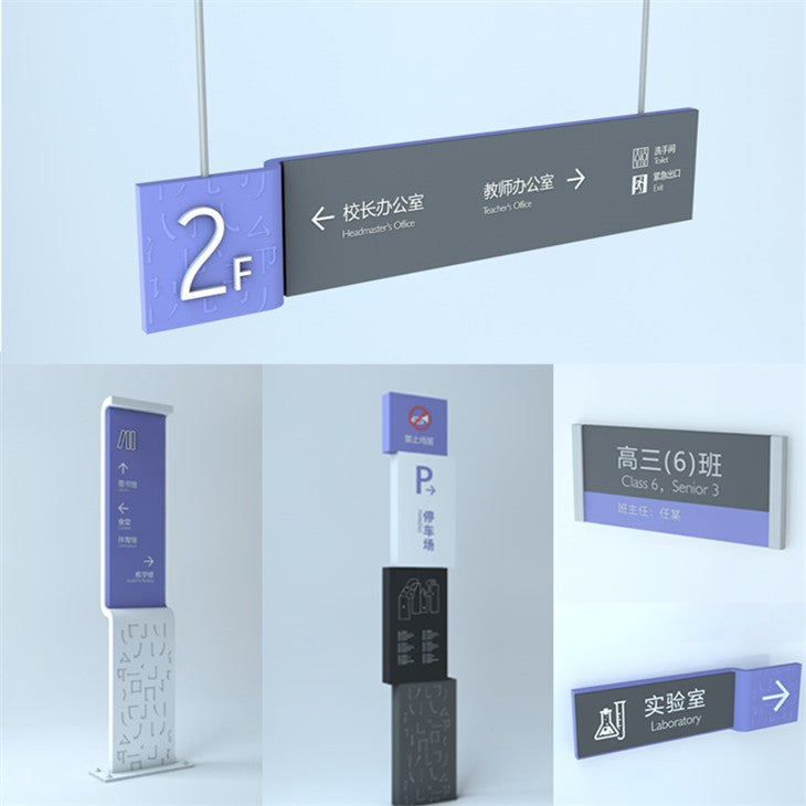 Custom Led Outdoor Campus Wayfinding Signage