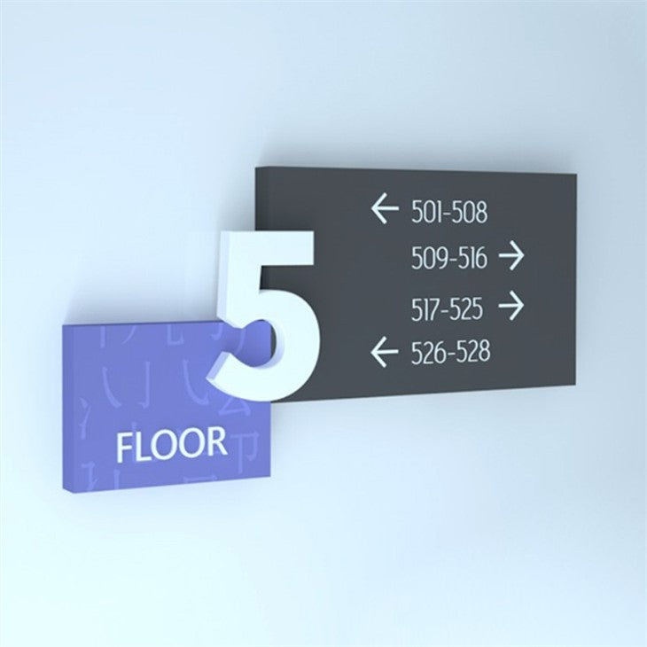 Custom Led Outdoor Campus Wayfinding Signage