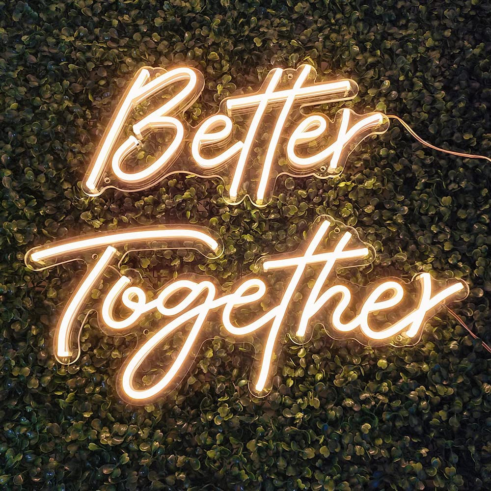 Customized Better together neon lights sign for wedding party