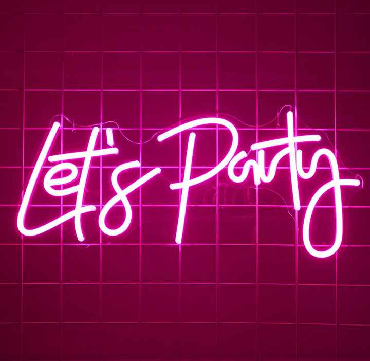 Customized lets party led neon light lets party neon sign