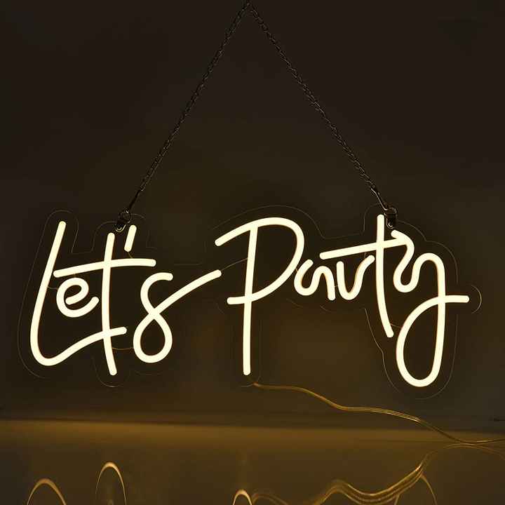 Customized lets party led neon light lets party neon sign