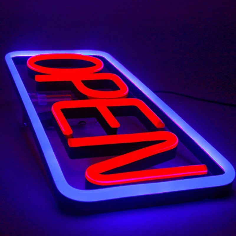 Customized business lighting 24 hours neon store led open sign