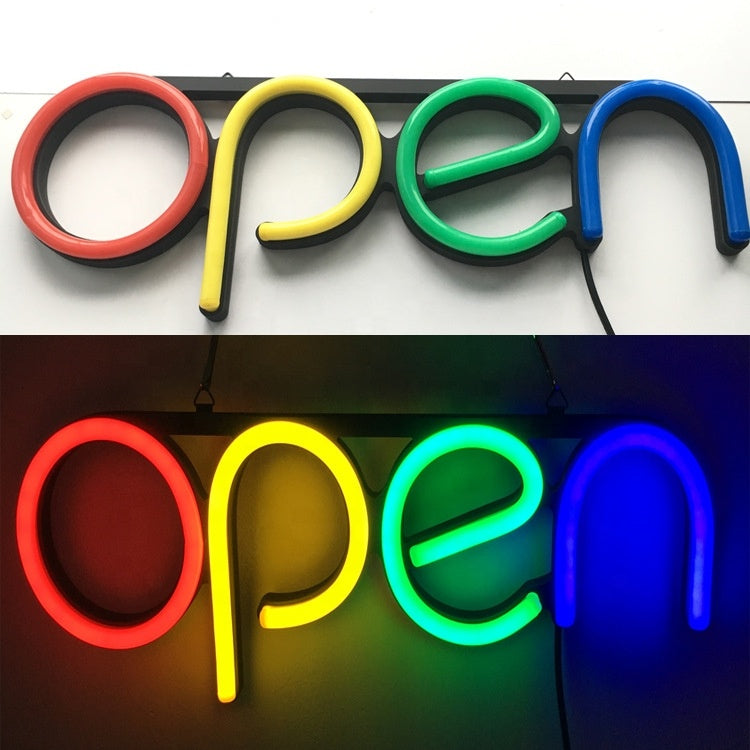  Customized business lighting 24 hours neon store led open sign