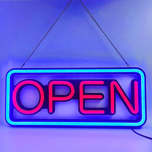  Customized business lighting 24 hours neon store led open sign