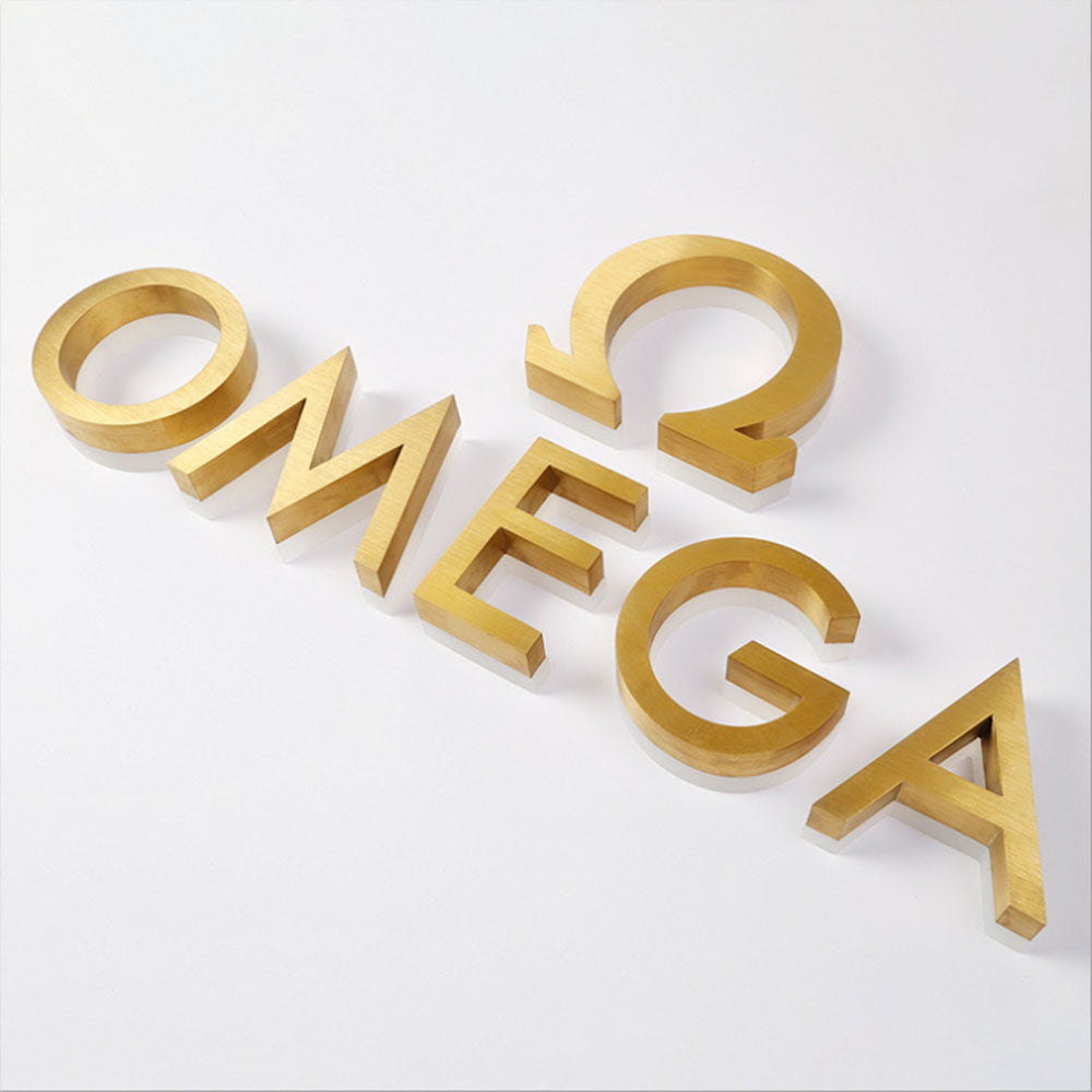 Custom outdoor led stainless steel channel sign for business