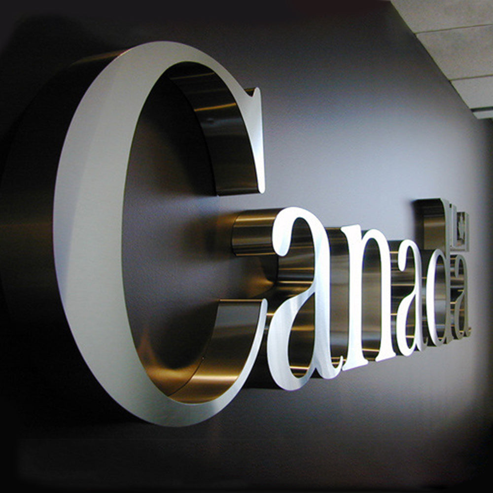 Custom stainless steel business logo letter sign for comapany