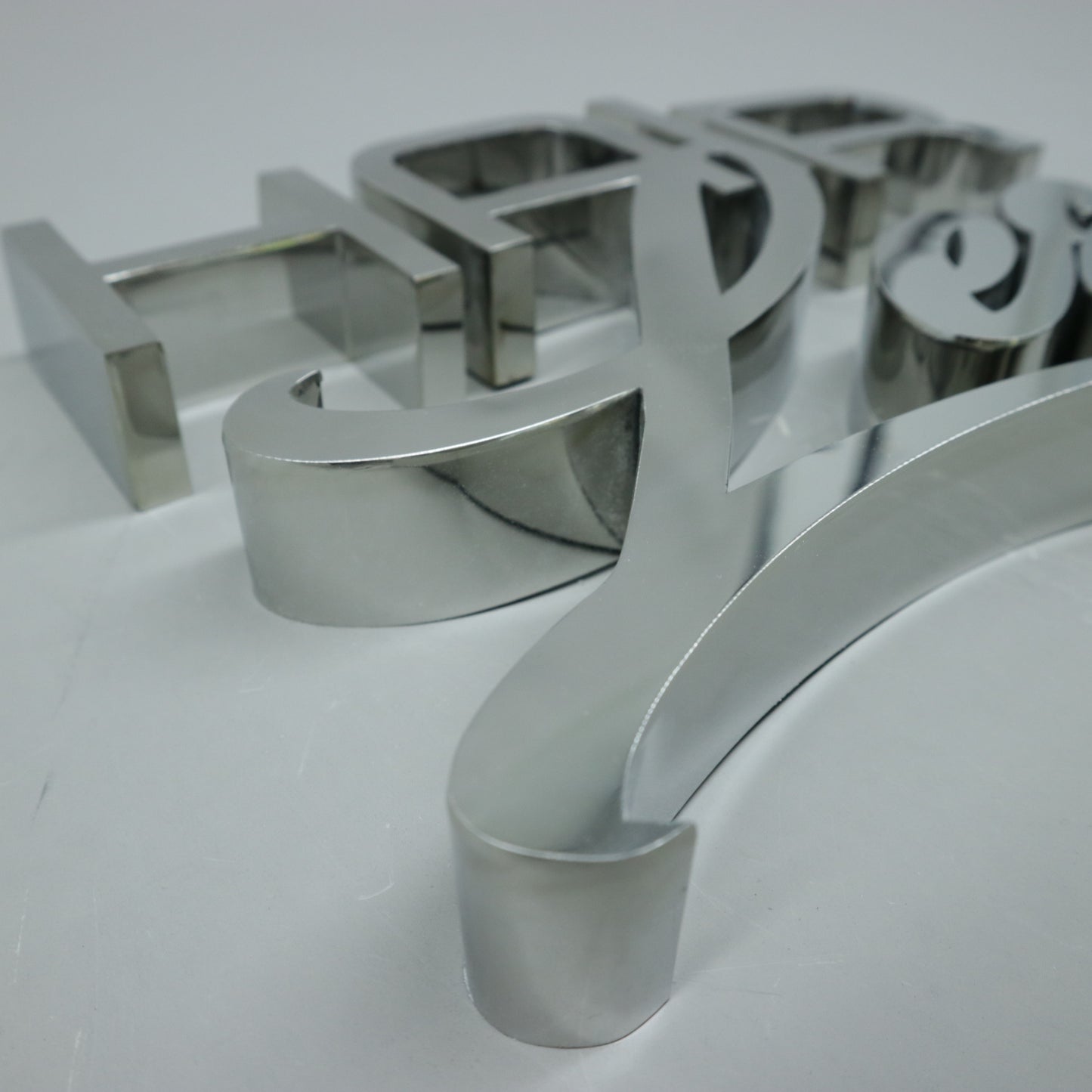 Custom 3d logo stainless steel metal letter sign for office