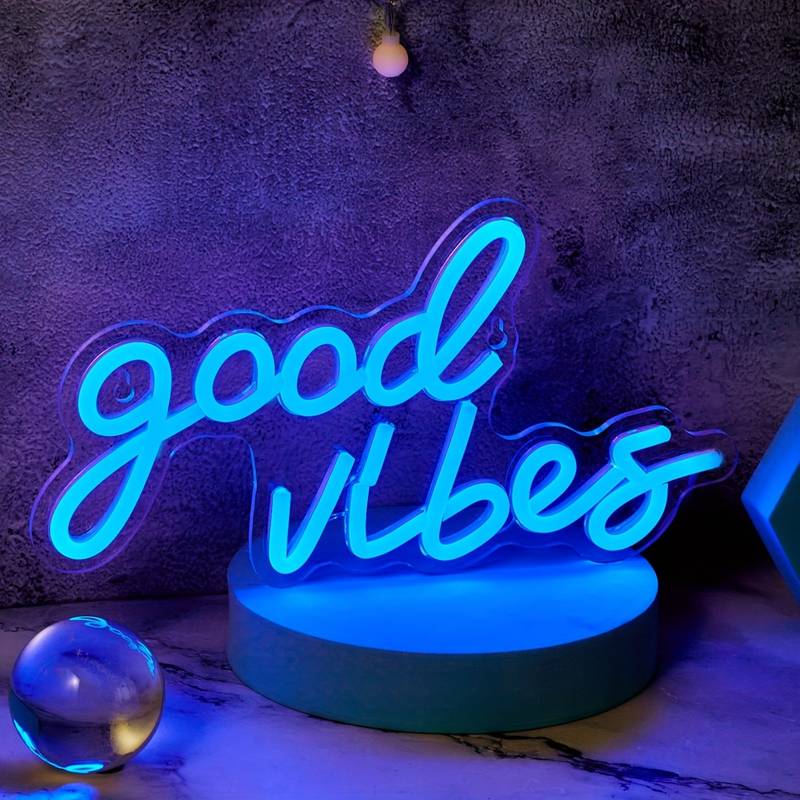 Customized good vibes neon sign for party decoration