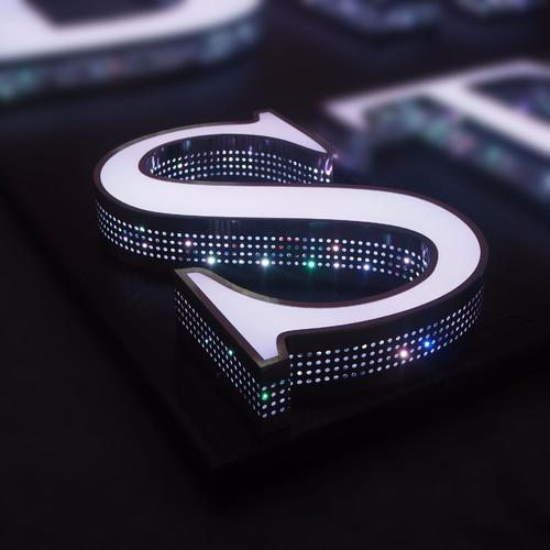 Custom outdoor led stainless steel letter sign for store