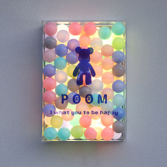 Custom Ocean Ball Transparent Acrylic Light Box Signage For Wall Decoration