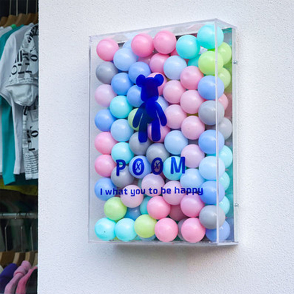 Custom Ocean Ball Transparent Acrylic Light Box Signage For Wall Decoration