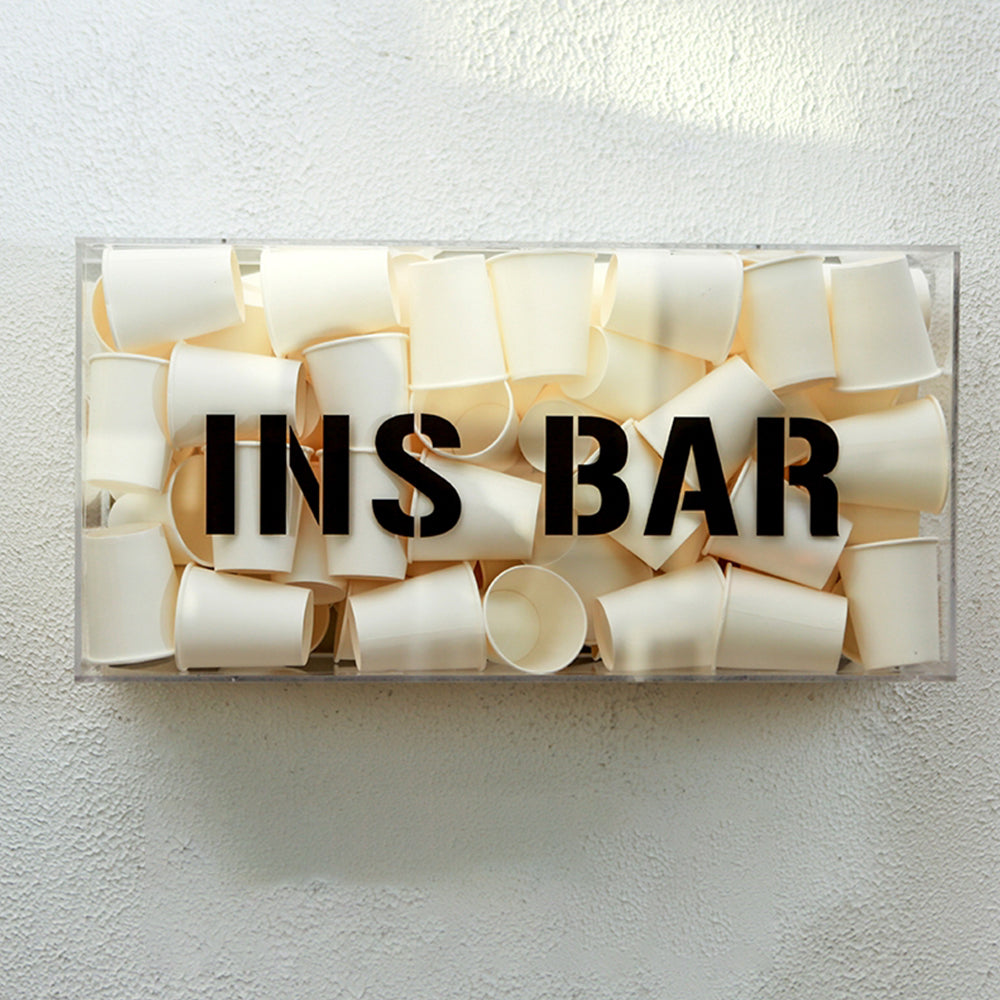 Paper Cup Clear Acrylic Light Box For Store Shop