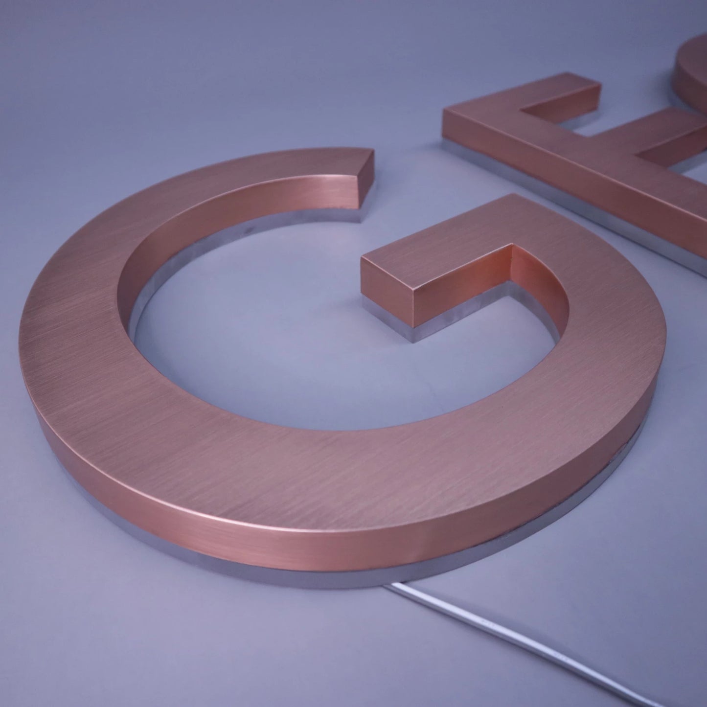 Customized 3d Led Brass Metal Channel Letter Sign for Shop Hotel Office