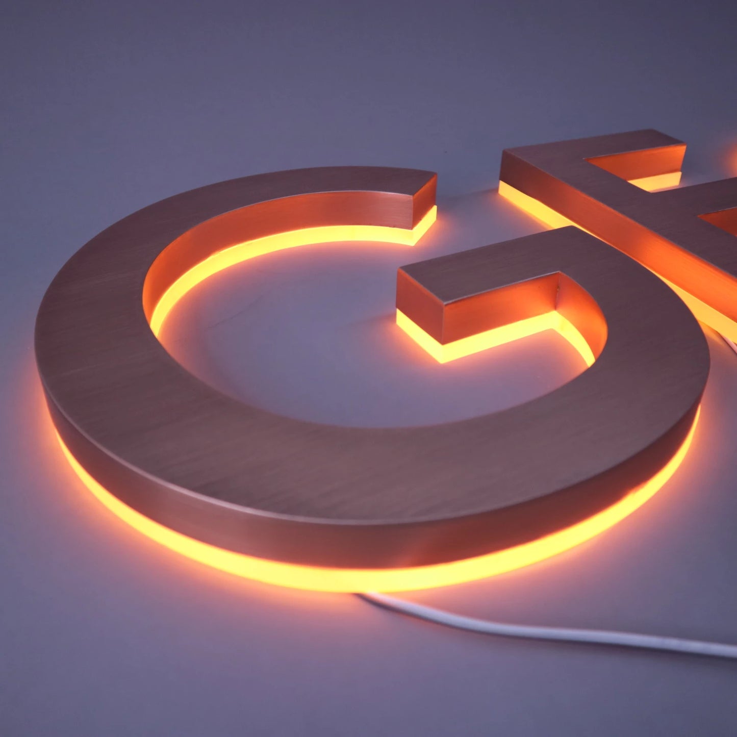 Customized 3d Led Brass Metal Channel Letter Sign for Shop Hotel Office