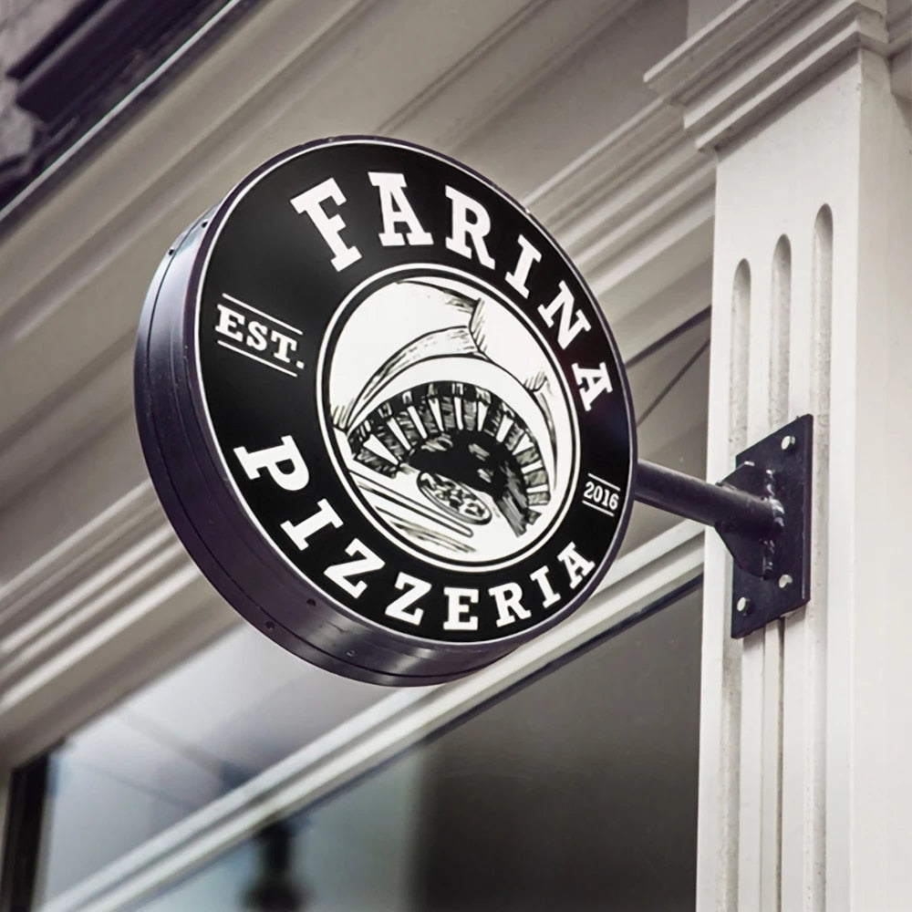 Customized Advertising Round Light Box Sign Wholesale for Business Restaurant