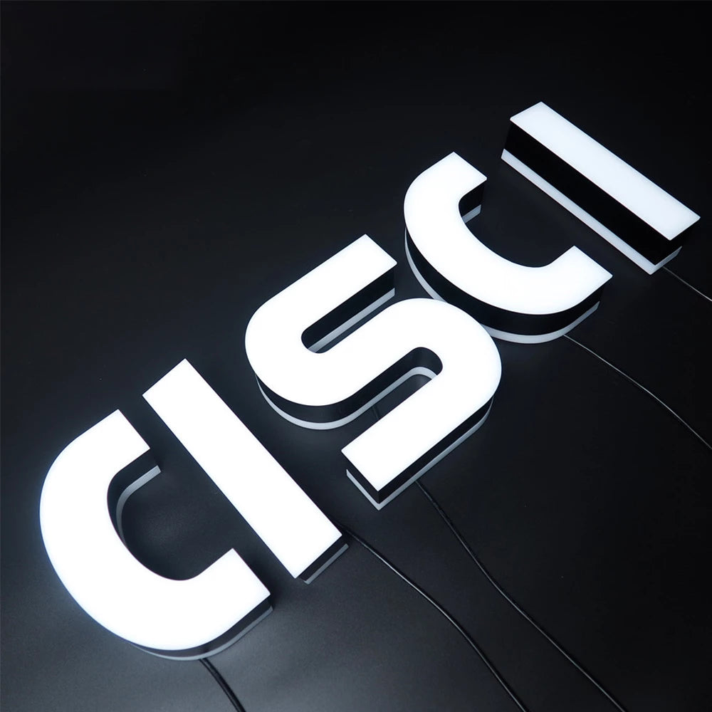 Customized Acrylic 3d Channel Luminous Letter Sign for Business Hospital School