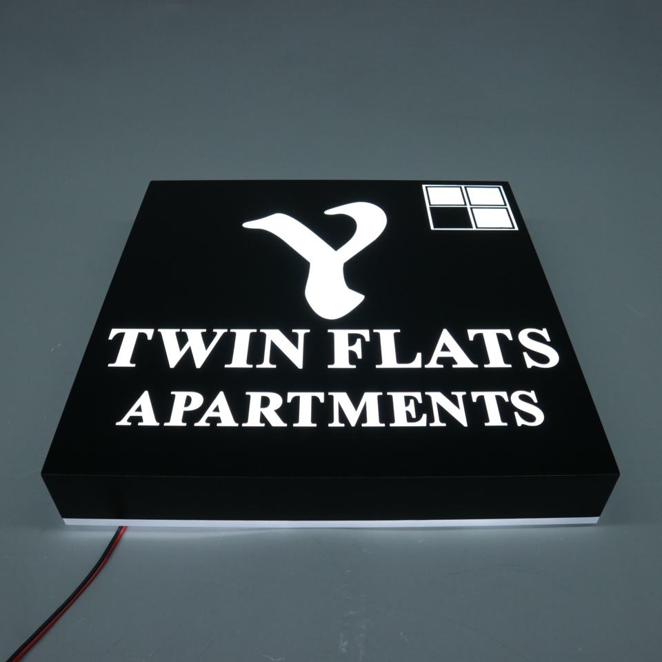 Customized Outdoor Wall 3d Square Acrylic Light Box for Shop Store