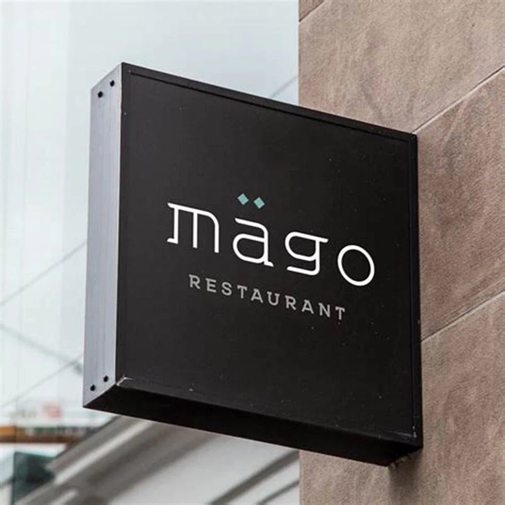 Customized Outdoor Wall 3d Square Acrylic Light Box for Shop Store