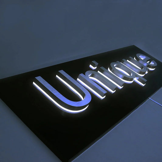 Customized 3d Led Brass Metal Channel Letter Sign for Shop Hotel Office
