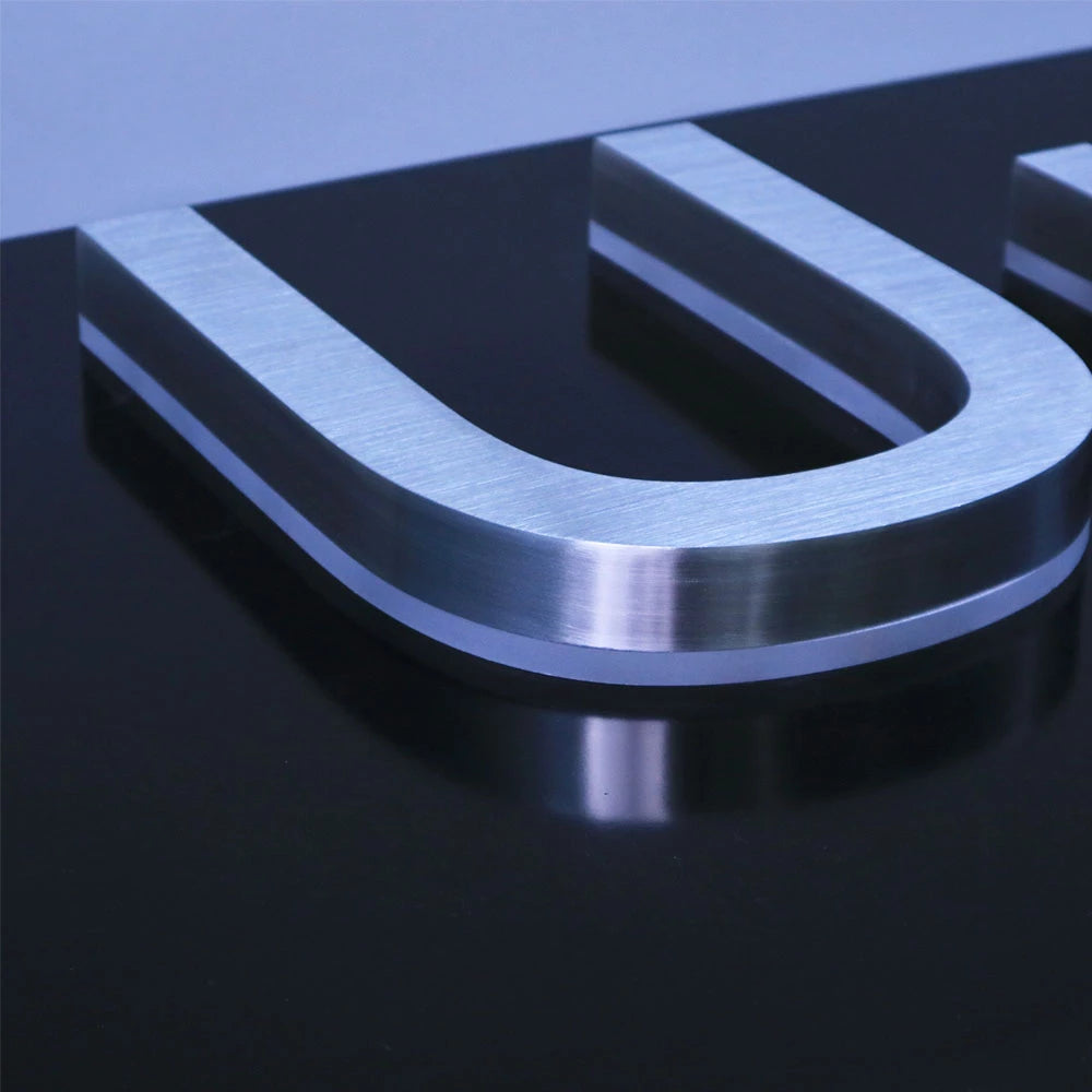 Customized 3d Led Brass Metal Channel Letter Sign for Shop Hotel Office